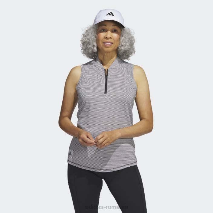 Adidas tricou polo de golf, negru, în două culori, fără mâneci femei alb negru 2JBN22714