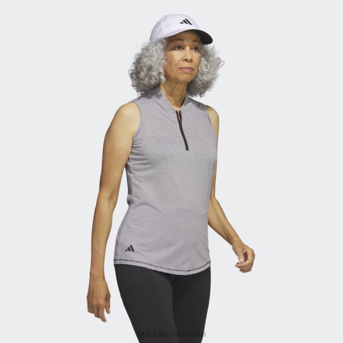 Adidas tricou polo de golf, negru, în două culori, fără mâneci femei alb negru 2JBN22714