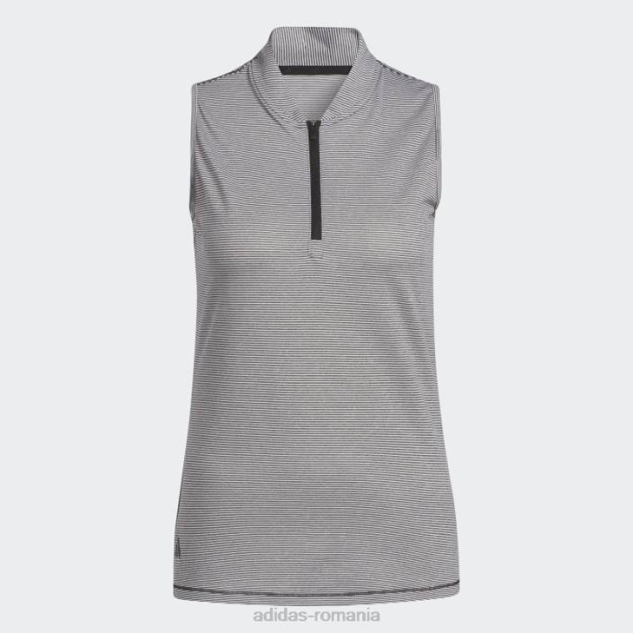 Adidas tricou polo de golf, negru, în două culori, fără mâneci femei alb negru 2JBN22714