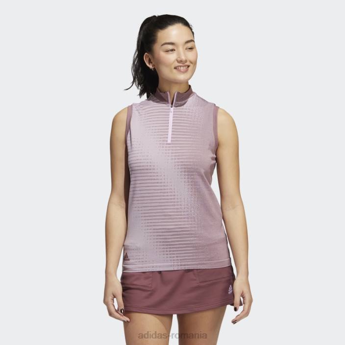 Adidas tricou polo fără mâneci primeknit visiniu femei Burgundia 2JBN22754
