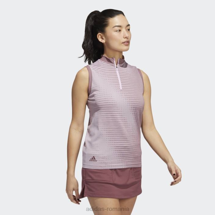 Adidas tricou polo fără mâneci primeknit visiniu femei Burgundia 2JBN22754