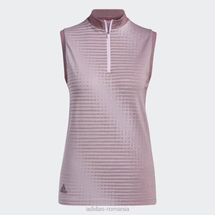 Adidas tricou polo fără mâneci primeknit visiniu femei Burgundia 2JBN22754