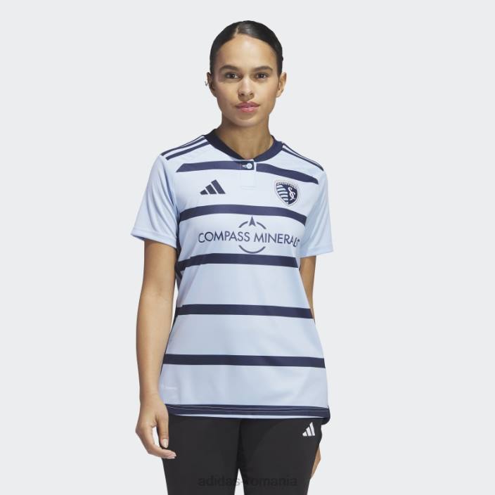 Adidas tricou sporting Kansas City 23/24 acasă, albastru strălucitor femei albastru strălucitor/indigo noapte 2JBN22904