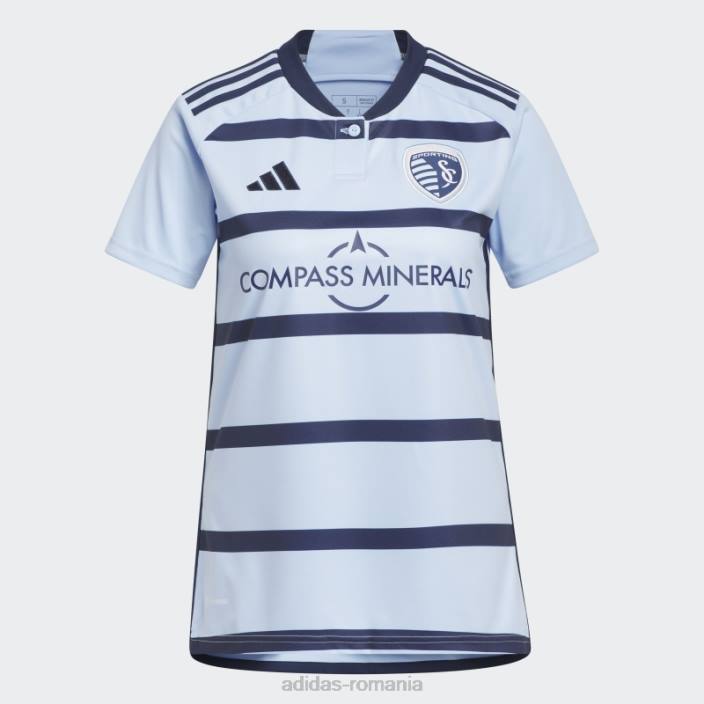 Adidas tricou sporting Kansas City 23/24 acasă, albastru strălucitor femei albastru strălucitor/indigo noapte 2JBN22904