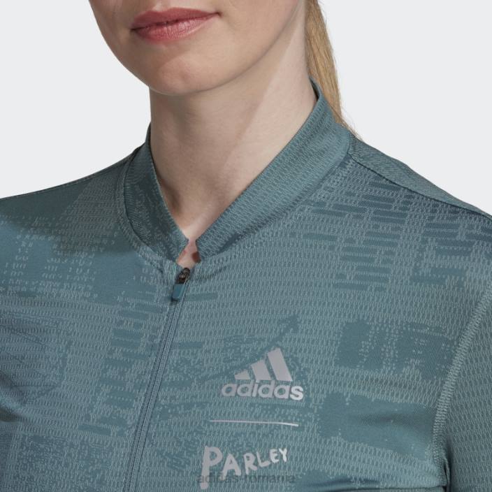 Adidas tricoul ciclism cu mânecă scurtă parley hazy emerald adidas femei smarald neclar 2JBN22872