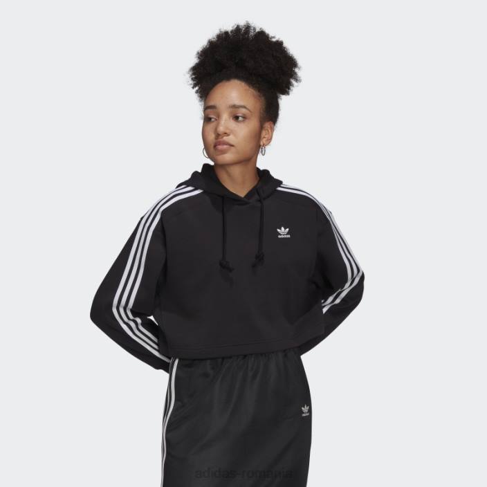 Adidas adicolor classics crop hanorac negru femei negru 2JBN23005