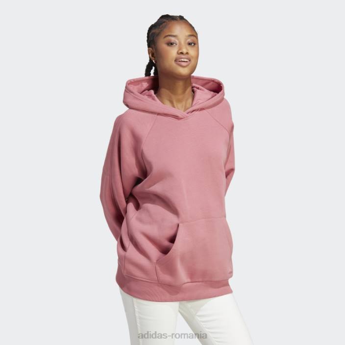 Adidas all szn fleece boyfriend hanorac roz femei roz 2JBN23144