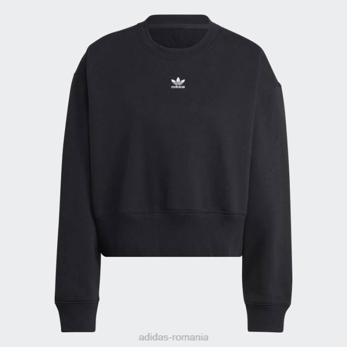 Adidas hanorac adicolor essentials crew negru femei negru 2JBN23065