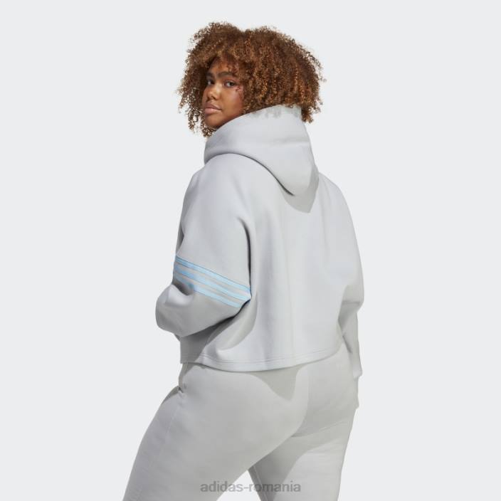 Adidas hanorac adicolor neuclassics (plus size) onix adidas femei onix 2JBN23004