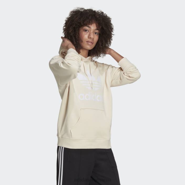 Adidas hanorac adicolor trefoil alb femei alb 2JBN22993