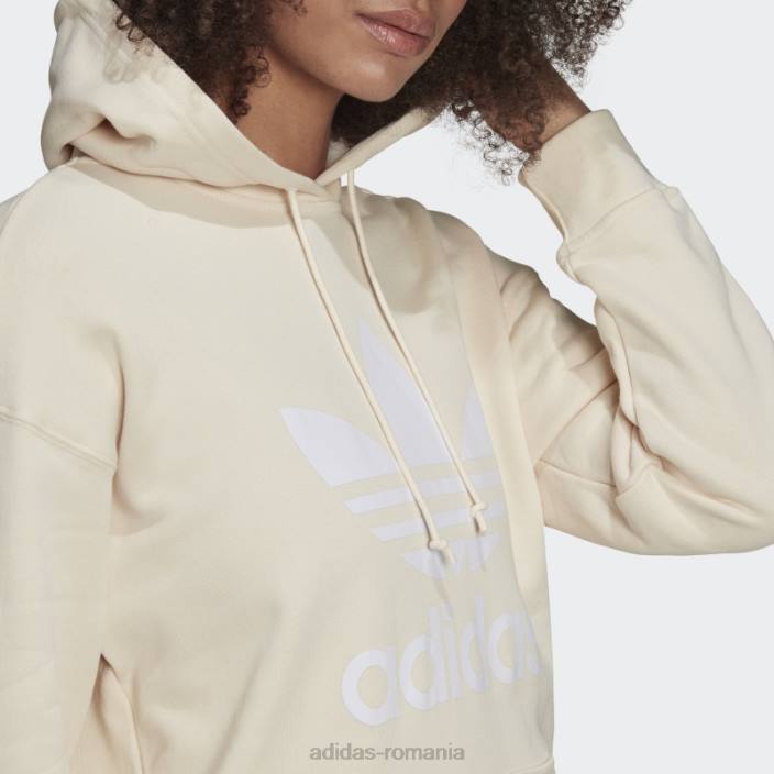 Adidas hanorac adicolor trefoil alb femei alb 2JBN22993