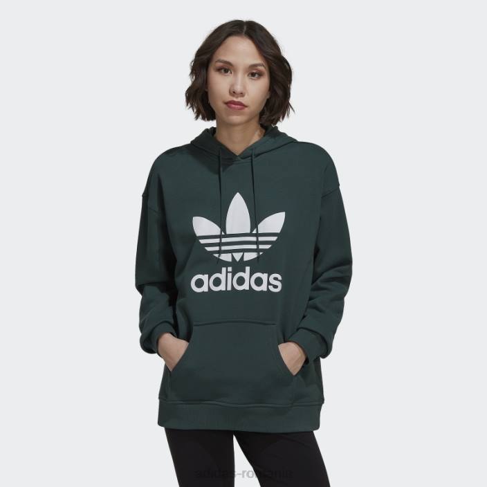 Adidas hanorac adicolor trefoil fashion verde mineral femei verde mineral 2JBN23168