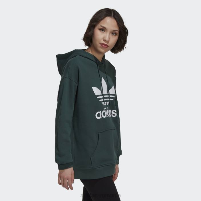 Adidas hanorac adicolor trefoil fashion verde mineral femei verde mineral 2JBN23168