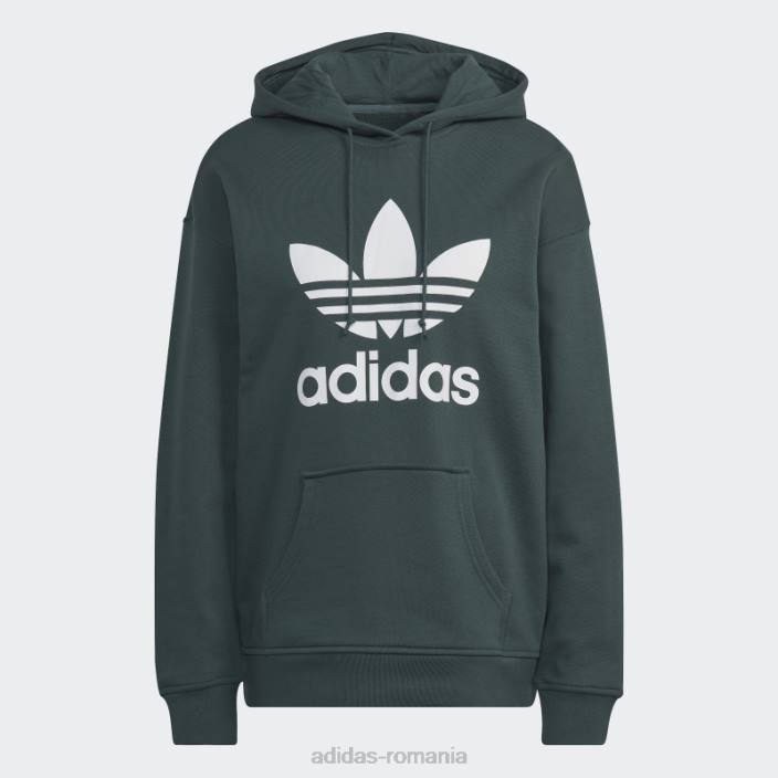 Adidas hanorac adicolor trefoil fashion verde mineral femei verde mineral 2JBN23168