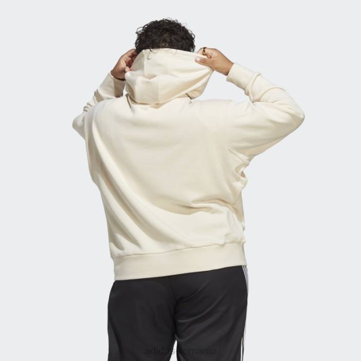 Adidas hanorac alb, întotdeauna original, trifoil (plus mărime) femei alb 2JBN23201