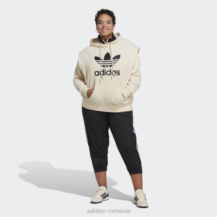 Adidas hanorac alb, întotdeauna original, trifoil (plus mărime) femei alb 2JBN23201