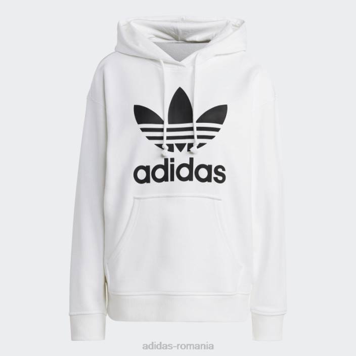 Adidas hanorac alb trefoil femei alb 2JBN23093