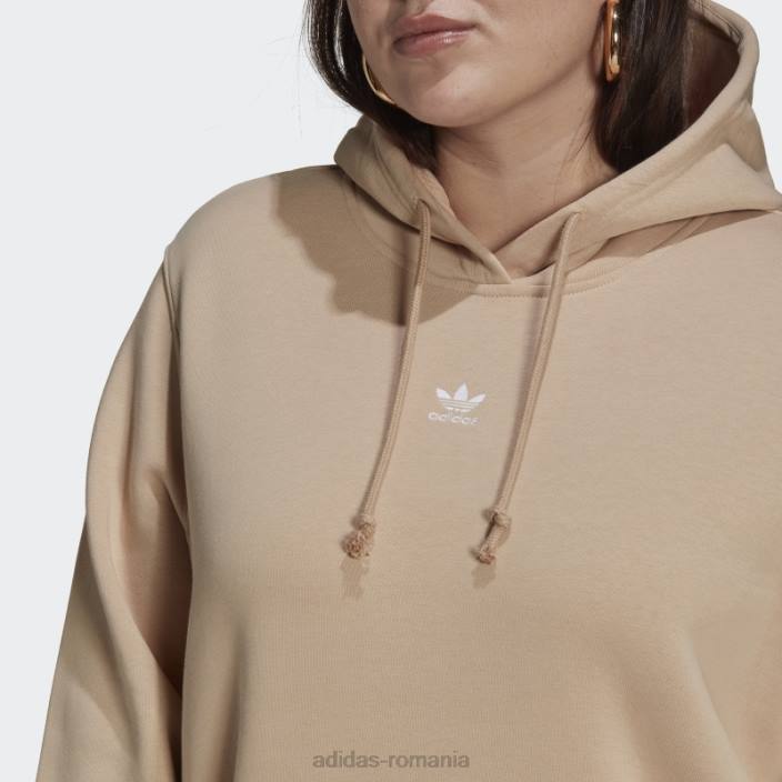 Adidas hanorac bej adicolor essentials (mărime plus) femei bej 2JBN23032