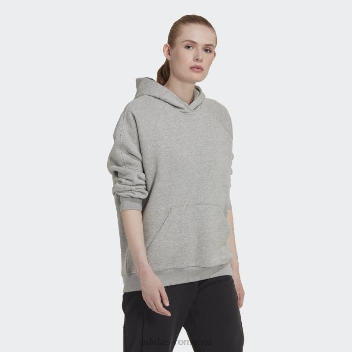 Adidas hanorac boyfriend gri mediu all szn fleece femei gri mediu 2JBN23207