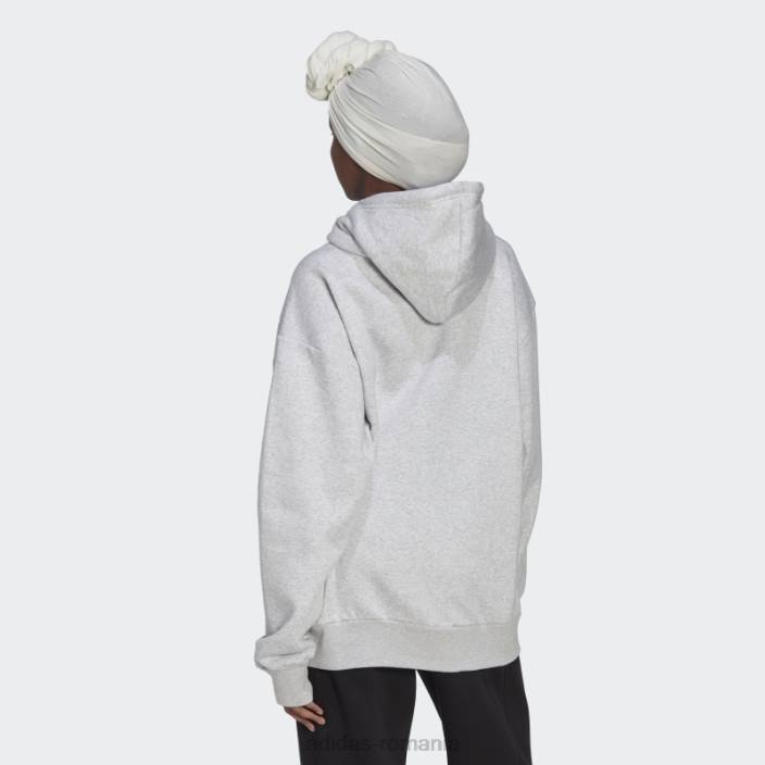 Adidas hanorac cu fermoar complet din fleece gri deschis femei erica gri deschis 2JBN22997