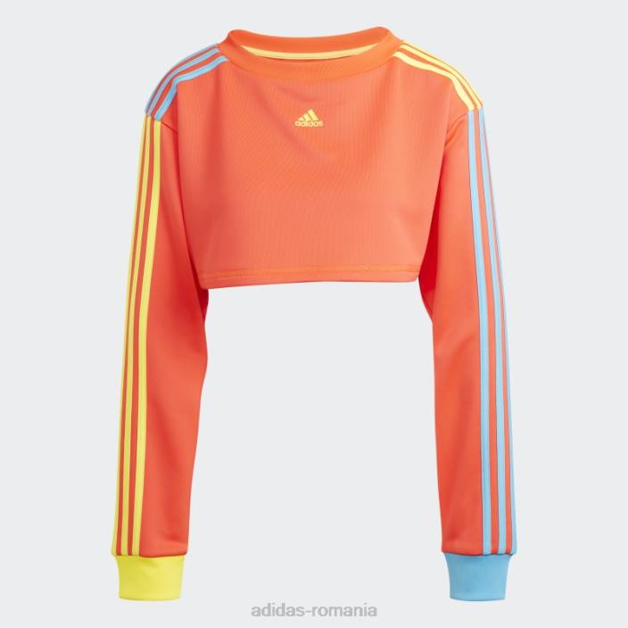 Adidas hanorac decupat kidcore roșu femei roșu 2JBN23003