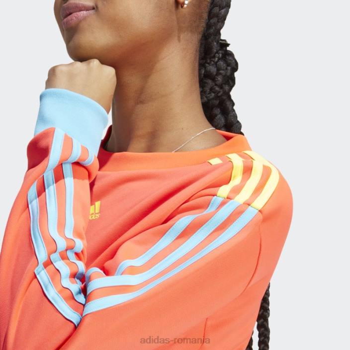 Adidas hanorac decupat kidcore roșu femei roșu 2JBN23003