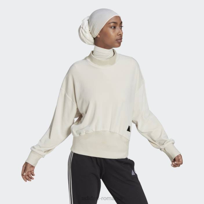 Adidas hanorac din velur confortabil holidayz din aluminiu femei aluminiu 2JBN23171