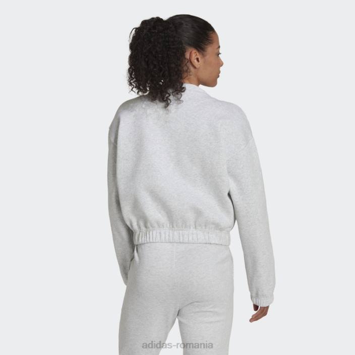 Adidas hanorac gri deschis heather studio lounge loose fit adidas femei erica gri deschis 2JBN23211
