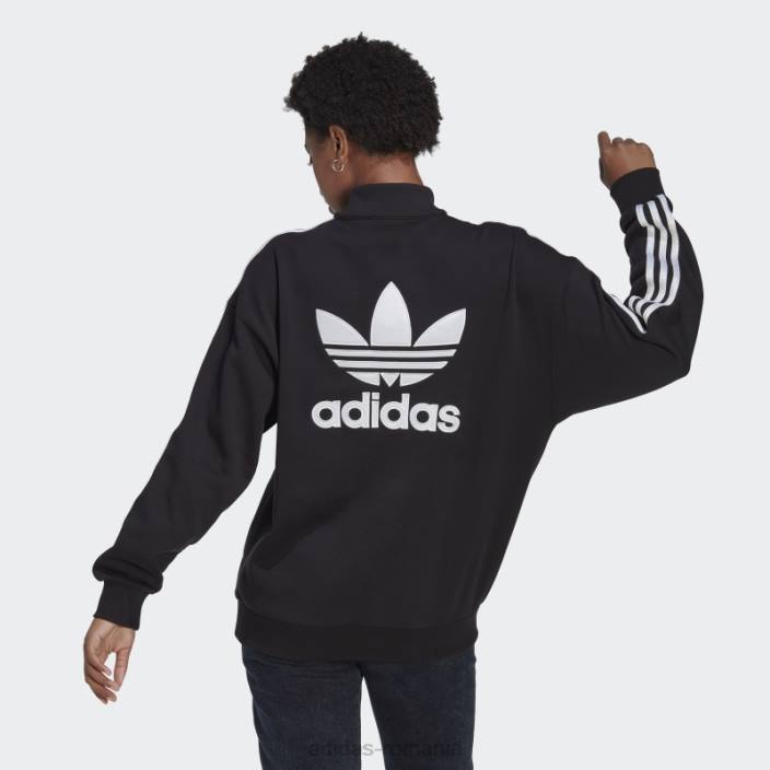 Adidas hanorac negru adicolor trefoil cu fermoar sfert femei negru 2JBN23170
