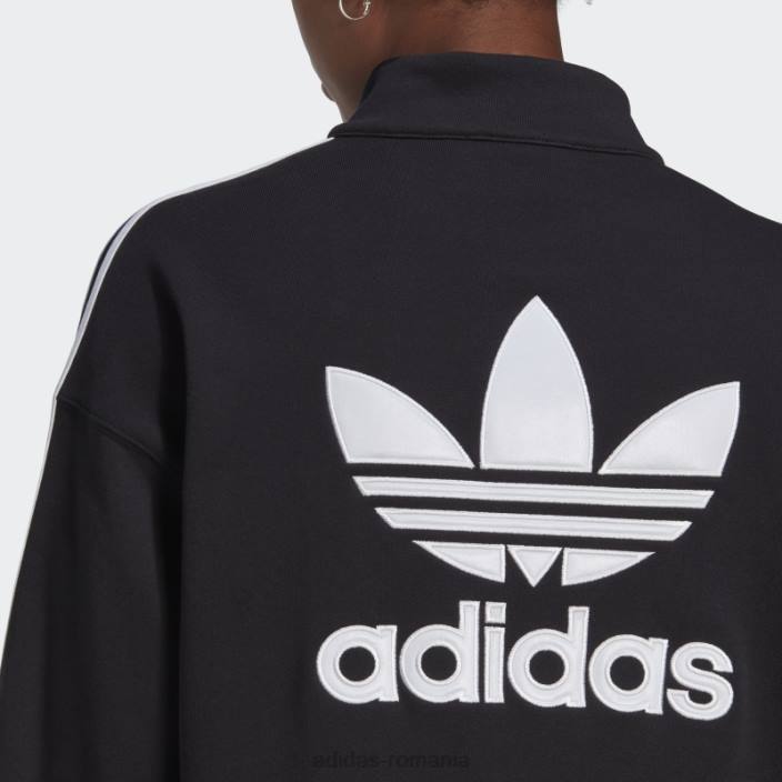 Adidas hanorac negru adicolor trefoil cu fermoar sfert femei negru 2JBN23170