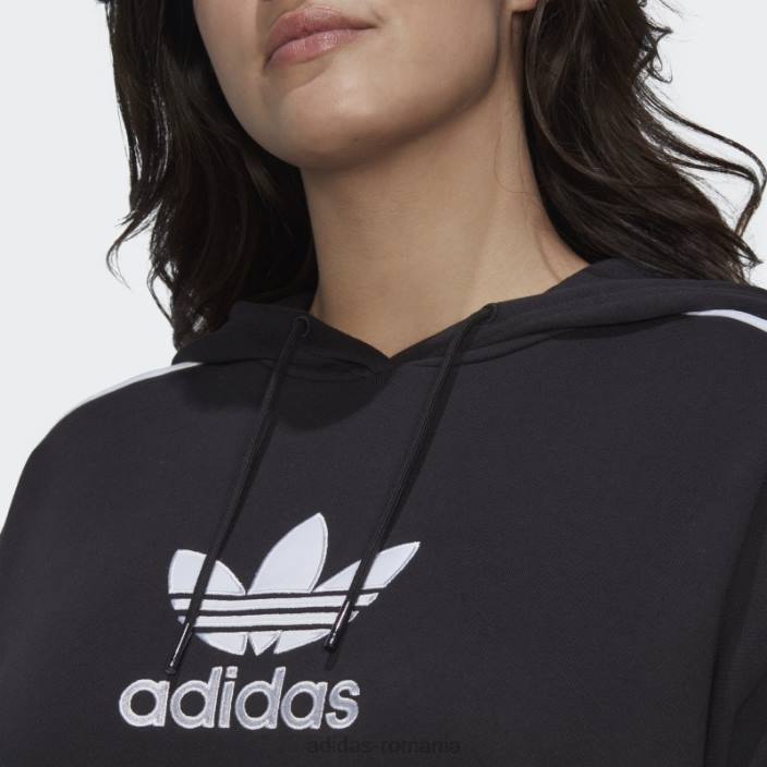 Adidas hanorac negru adicolor trefoil (plus size) adidas femei negru 2JBN23067