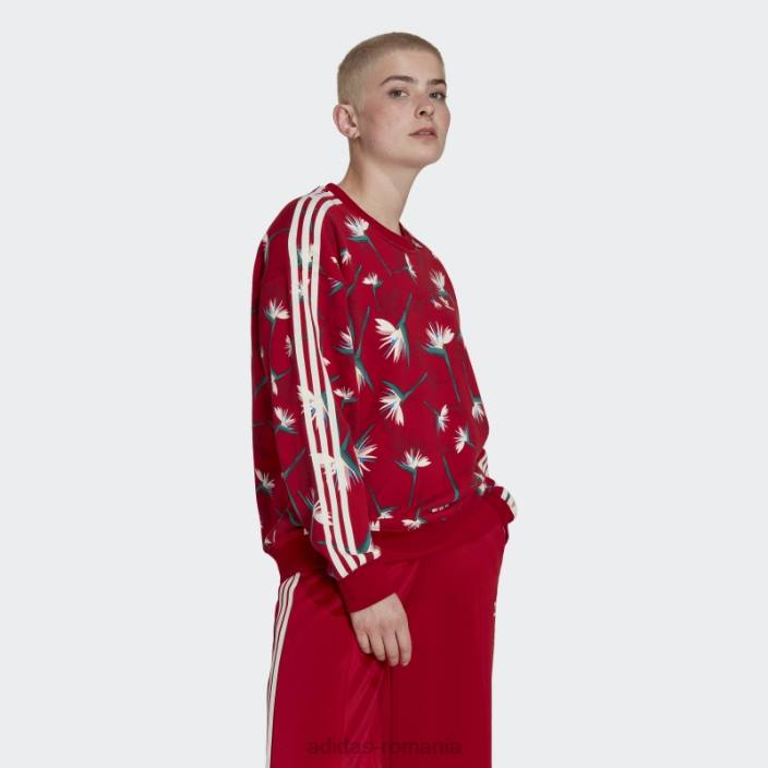 Adidas thebe magugu crew pulover roșu femei roșu/multicolor 2JBN23228