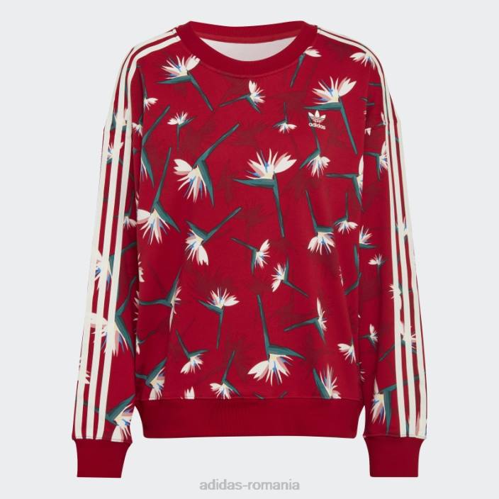 Adidas thebe magugu crew pulover roșu femei roșu/multicolor 2JBN23228