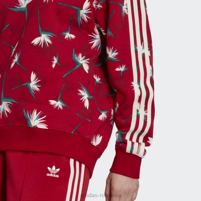 Adidas thebe magugu crew pulover roșu femei roșu/multicolor 2JBN23228