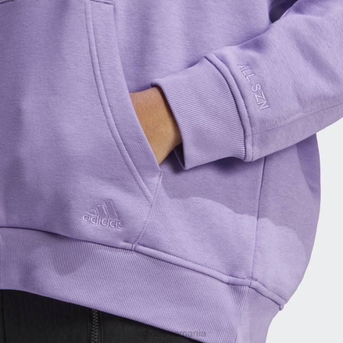 Adidas violet all szn fleece boyfriend hanorac femei violet 2JBN23044