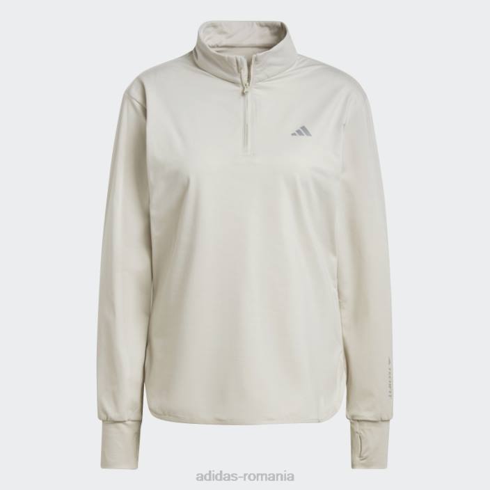 Adidas Top de antrenament techfit aeroready din aluminiu, cald cu fermoar femei aluminiu 2JBN22546