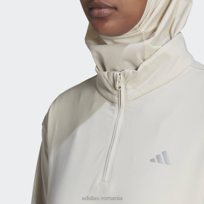 Adidas Top de antrenament techfit aeroready din aluminiu, cald cu fermoar femei aluminiu 2JBN22546