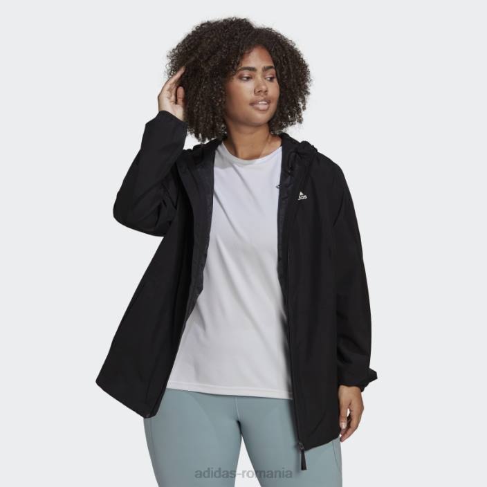Adidas black essentials rain.rdy jachetă (plus mărime) adidas femei negru 2JBN23283