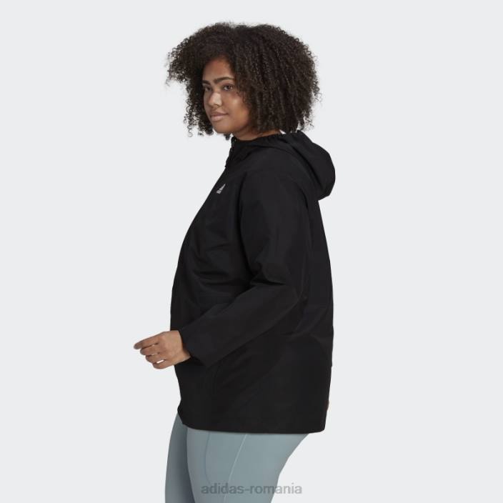 Adidas black essentials rain.rdy jachetă (plus mărime) adidas femei negru 2JBN23283
