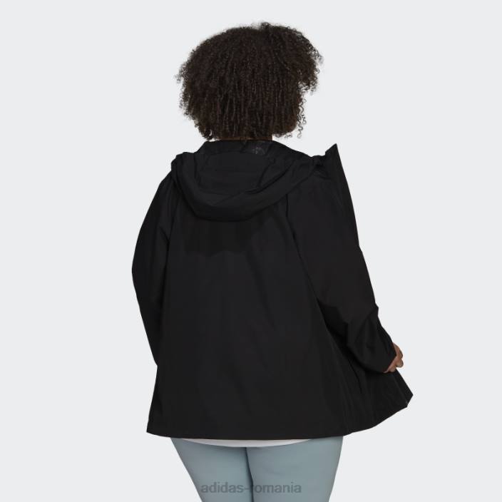 Adidas black essentials rain.rdy jachetă (plus mărime) adidas femei negru 2JBN23283