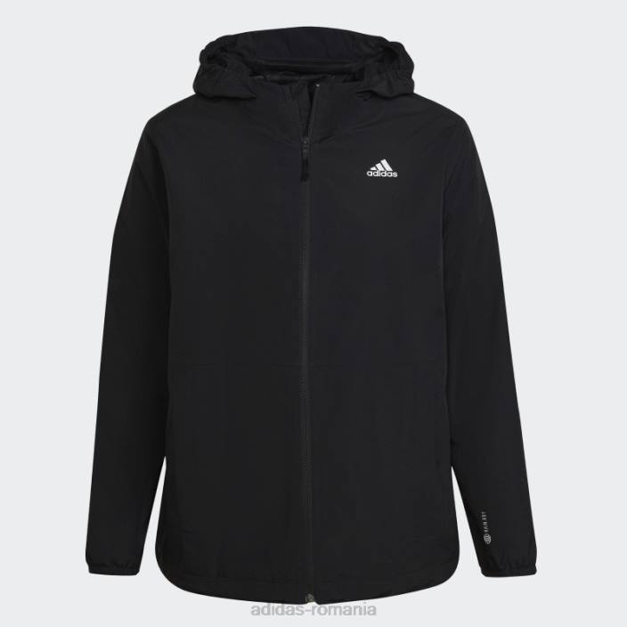 Adidas black essentials rain.rdy jachetă (plus mărime) adidas femei negru 2JBN23283