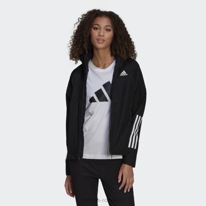 Adidas bsc 3-stripes rain.rdy jacheta neagra adidas femei negru 2JBN24054