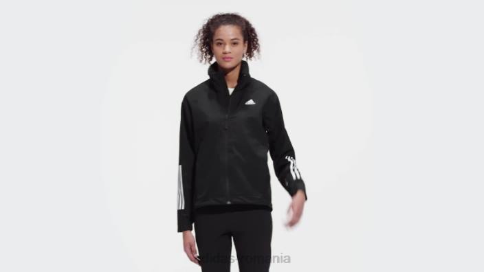 Adidas bsc 3-stripes rain.rdy jacheta neagra adidas femei negru 2JBN24054