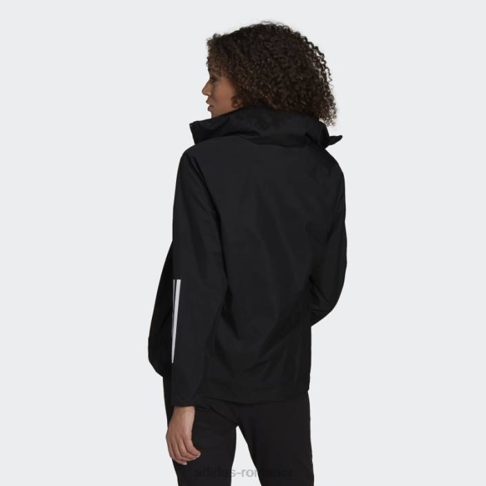 Adidas bsc 3-stripes rain.rdy jacheta neagra adidas femei negru 2JBN24054