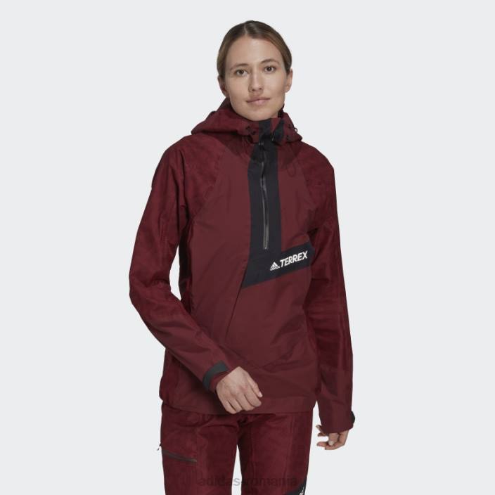 Adidas elegant terrex techrock rain.rdy anorac roșu femei roșu 2JBN24103