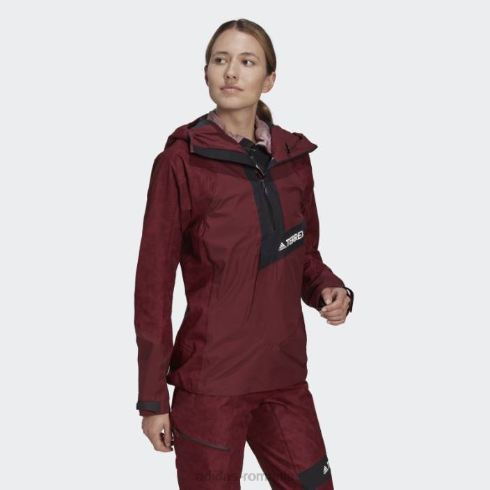 Adidas elegant terrex techrock rain.rdy anorac roșu femei roșu 2JBN24103