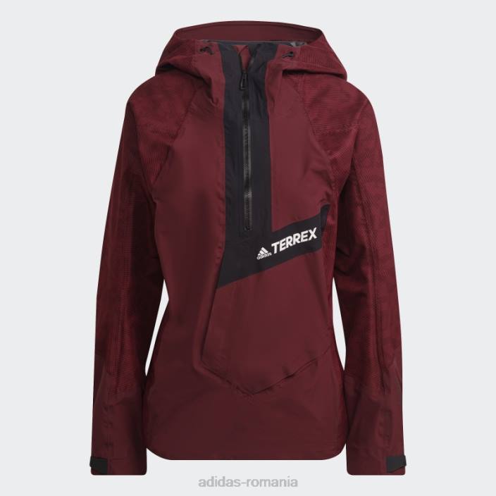 Adidas elegant terrex techrock rain.rdy anorac roșu femei roșu 2JBN24103