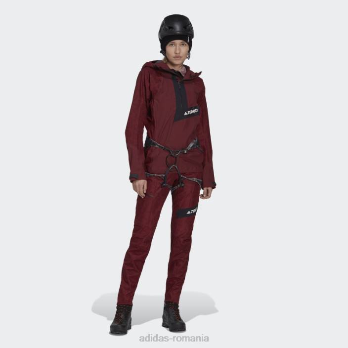 Adidas elegant terrex techrock rain.rdy anorac roșu femei roșu 2JBN24103