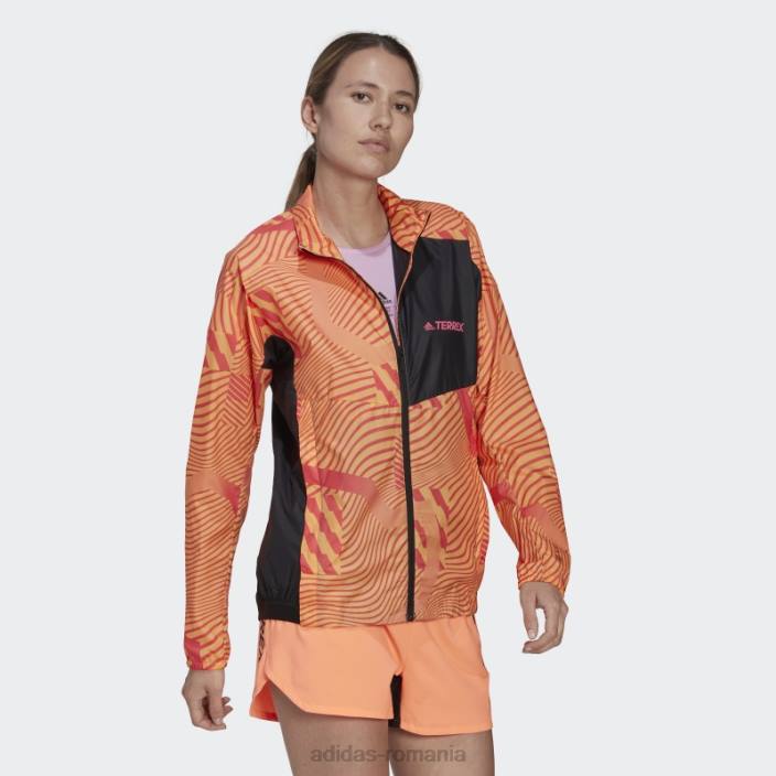 Adidas geaca de vant lila terrex trail running bca imprimata adidas femei liliac/portocaliu fascicul 2JBN24093