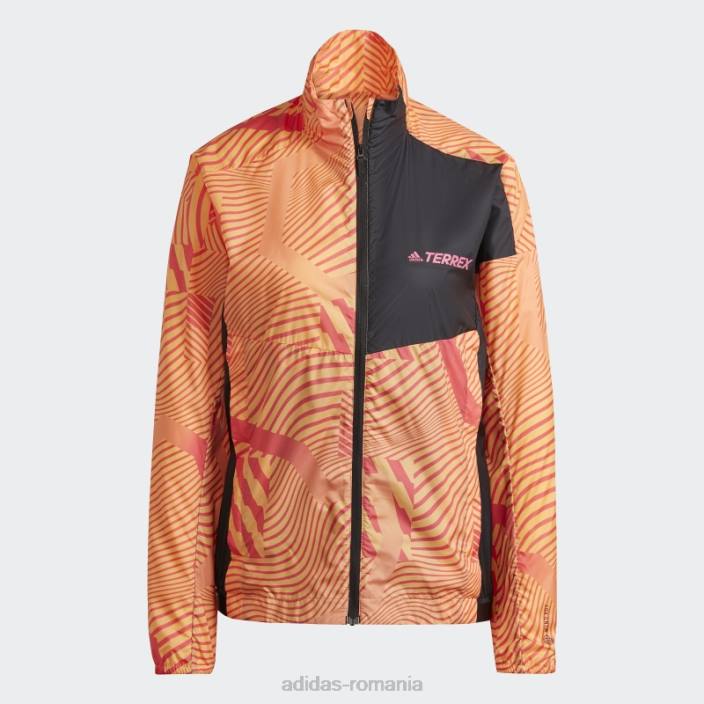 Adidas geaca de vant lila terrex trail running bca imprimata adidas femei liliac/portocaliu fascicul 2JBN24093
